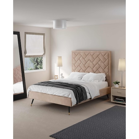 Manhattan Comfort Crosby Full- Size Bed in Nude BD009-FL-ND